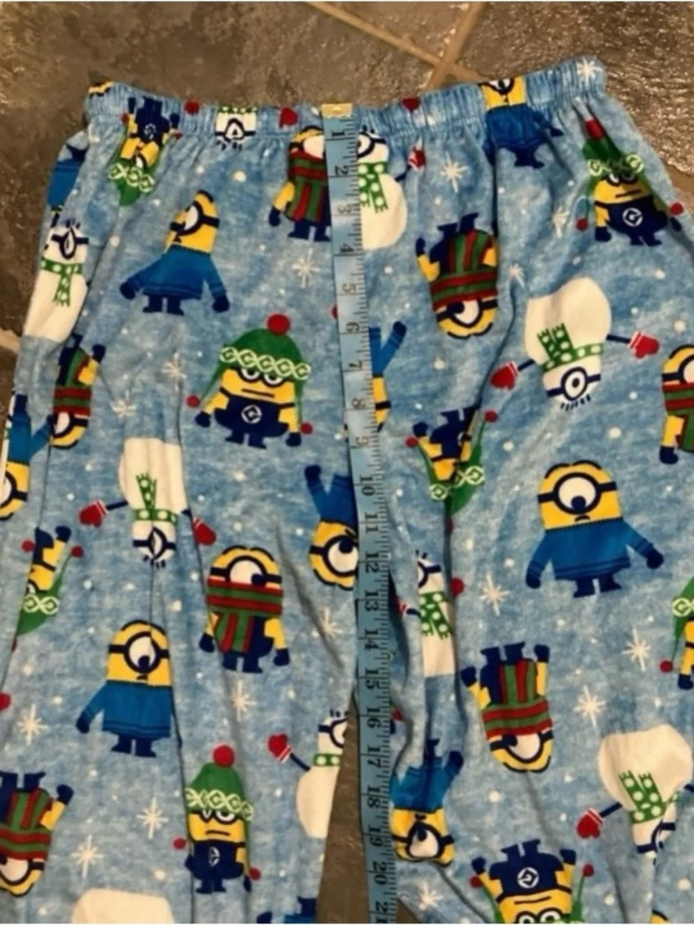 Minions Pajama Pants Blue Sleepwear Bottoms Women's Size L